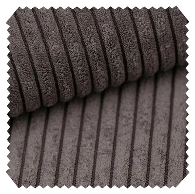Produktbild von novely® PORTO - Polsterstoff in Breitcord-Optik - Ultraweicher Möbelstoff - Pflegeleichte Meterware 1 lfm - Farbe: 120 Graubraun