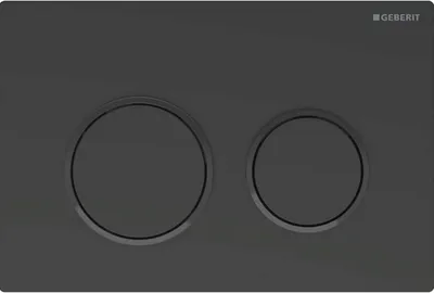 Produktbild von Geberit Omega 20 bedieningspaneel mat zwart voor Geberit Omega inbouwreservoir 12cm