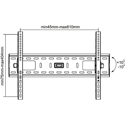 Obrázok produktu pre InLine 23117A, 81,3 cm (32"), 81,3 cm (32"), 75 kg, -10 - 10°, Čierna
