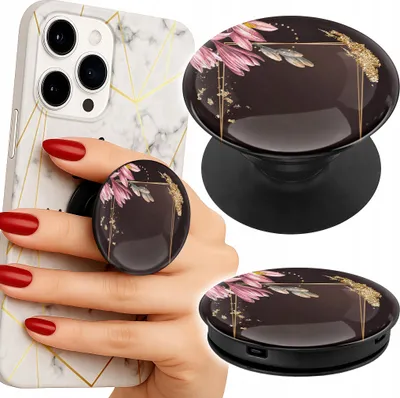 Obrázok produktu pre Drziak na telefon Popsocket na prst / stojan - KWIECISTE ELEGANCKIE WZORY