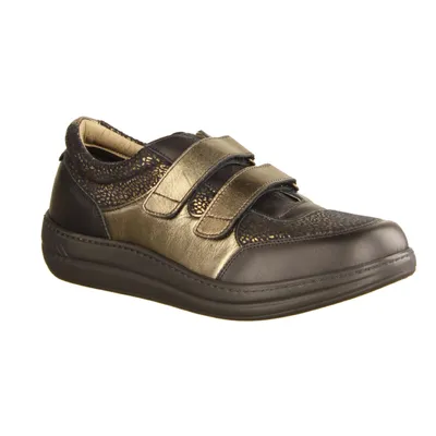 Produktbild von Liromed 520 Bequemschuhe Damen Leder Schwarz/Bronze (Größe 39)