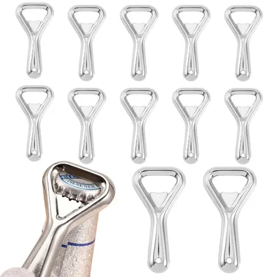 Flesopener aus Edelstahl, 12 Stück, ergonomisch, für Kronkorken