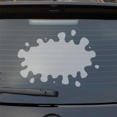 Produktbild von Heckscheibenaufkleber Farbkleks Splash Auto-Aufkleber 55x38 cm Milchglas Auto Aufkleber Sticker