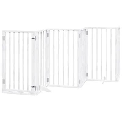 Immagine prodotto di vidaXL Recinto per cani con porta Pieghevole 6 pannelli Bianco 300 cm Legno di pioppo