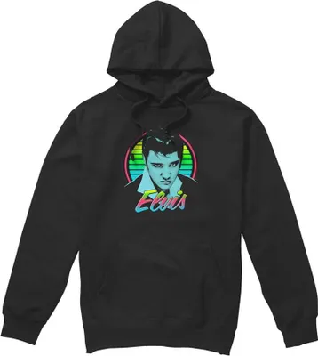 Obrázok produktu pre Elvis Presley – mikina s kapucňou „Neon“ pre mužov/ženy Uni TV32244 (M) (čierna)