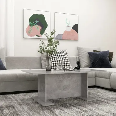 Immagine prodotto di vidaXL Tavolino in cemento grigio 103,5x60x40 cm materiale a base di legno