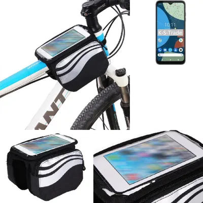 Produktbild von K-S-Trade Rahmentasche Fahrrad-Halterung kompatibel mit Fairphone 4 Rahmenhalterung Fahrrad Handyhalterung Fahrradtasche Handy Smartphone Halterung