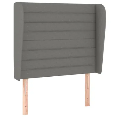 Produktbild von vidaXL Kopfteil mit Ohren Dunkelgrau 83x23x118/128 cm Stoff