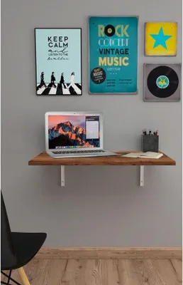 Produktbild von Bino Wandklapptisch MDF 72x45 cm Okkernoot