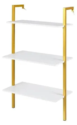 Produktbild von 3-lagige Leiterregal - Holzregal mit Metallrahmen
