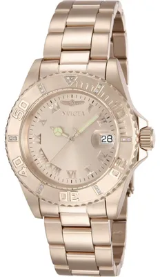 Obrázek produktu pro Invicta Pro Diver 12821 Dámské Hodinky - Quartz Hnutí - Nerezová Ocel se Zlatým Ciferníkem - 40 mm