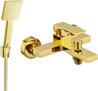 Immagine prodotto di Mexen Uno R45 rubinetto da bagno con set doccia, oro - 7143R45-50