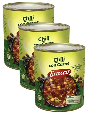Produktbild von Erasco Mexikanisches Chili con Carne mit grüner Peperoni 800g 3er Pack