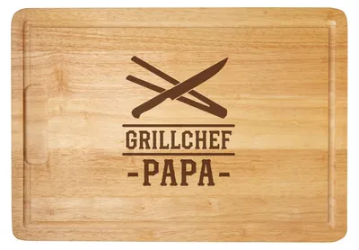 Produktbild von Holzschneidebrett für das Grillen mit Saftauffangrinne