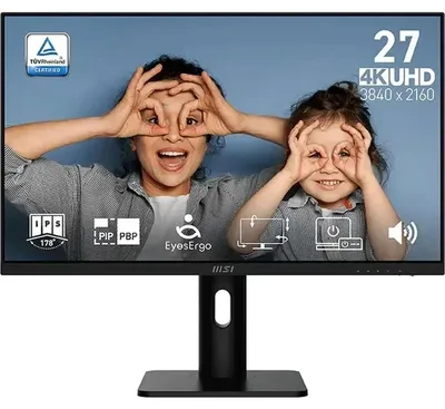 Zdjęcie produktu dla MSI PRO MP273UPDE E6, monitor 27 cali, rozdzielczość WQHD, panel IPS, częstotliwość odświeżania 60Hz, czas reakcji 4ms, obsługuje HDR, płaski ekran