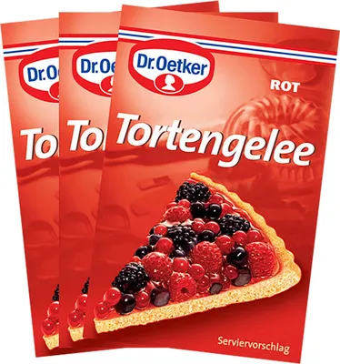 Produktbild von Dr. Oetker Tortengelee Rot 3er 36g