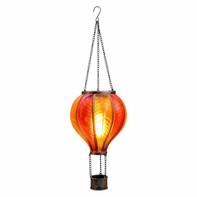 Produktbild von Coen Bakker Solar Heißluftballon gelb-orange Flammeneffekt 15x25cm Anna's Collection