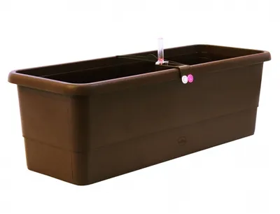 Image de Jardinière auto-arrosante GARDENIE SMART plastique terre cuite 80cm