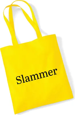 Produktbild von Huuraa Jutebeutel Slammer Schriftzug 10 Liter Yellow Baumwolle Tasche Geschenkidee