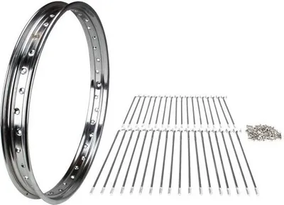 Obrázek produktu pro Sada kol 1,5x17 palců + paprsky 181 mm pro Zündapp C 50 Sport typ 517