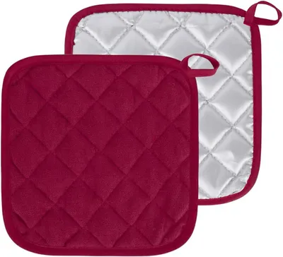 Produktbild von Baumwoll-Topflappen Set für die Küche, hitzebeständig, waschbar, groß, 2 Stück
