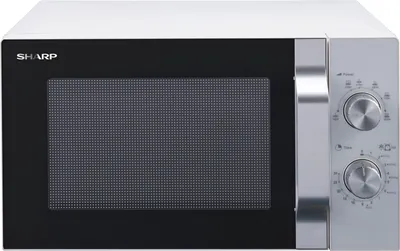 Produktbild von Sharp R204WA Solo-Mikrowelle 6 Leistungsstufen - mechanischer Bedienung zum Auftauen, Garen und Erwärmen