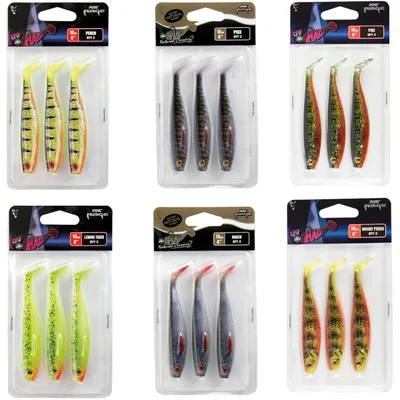 Produktbild von Fox Rage Pro Shad 10cm - 3 Gummifische, Farbe:UV Lemontiger