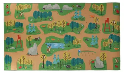 Image de Tapis de Jeu d'Extérieur Forêt - Multi - 140 x 80 x H 0,5 cm