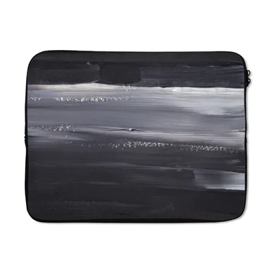 Produktbild von MuchoWow® Laptop Hülle 15 Zoll Farbe - Abstrakt - Schwarz Laptoptasche - Laptoptasche - Sleeve - Rundum-Schutz