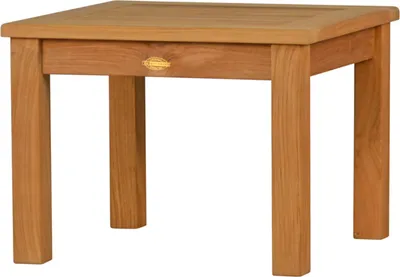 Produktbild von Beistelltisch Teak Tisch Brighton 60 x 60 cm als wetterfester Ablagetisch Teakholz für Garten Terrasse Balkon