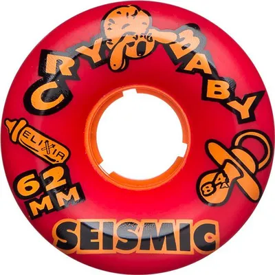 Image de Roues Skateboard - Crybaby - 62x40 mm 84a - Opaque Red Elixir - Whcry 62 84A Elxr - Seismic