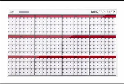 Produktbild von Bi-Office Glas Jahresplaner mit 12 Monaten 78x48cm