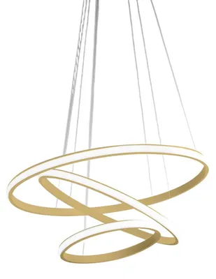 Obrázek produktu pro Moderní závěsné svítidlo Iole Brushed Gold Aluminium And Silicone Led 3 Lights 62W