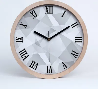 Produktbild von Holzuhr 25fi cm wanduhr - schwarze Spitzen - Abstraktion Hintergrund