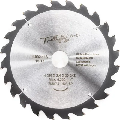 Produktbild von TrendLine HM-Kreissägeblatt Ø 210 mm Bohrung Ø 30 mm