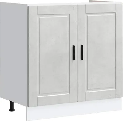 Produktbild von vidaXL Spülenunterschrank Porto Betongrau 80x46x81,5 cm Holzwerkstoff