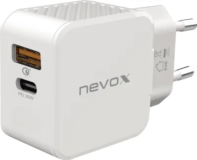 Produktbild von nevox QC3.0 USB-A + USB-C Dual-port Netzteil
