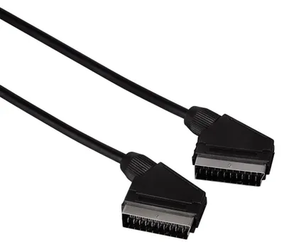 Produktbild von Hama 00011951, 1,5 m, SCART (21-pin), SCART (21-pin), Schwarz, Männlich/Männlich, 150 mm