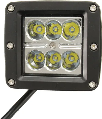 Imagen del producto de Barra de luces LED de 18W con 6 LEDs, tipo faro direccional, para vehículos todoterreno, camiones y barcos
