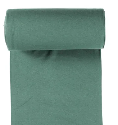Bio Bündchenstoff Schlauchware 35(70)cm breit Meterware ab 25cm Jersey graugrün