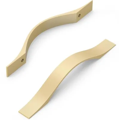 Produktbild von Azomor® Set von 10 modernen Messing Küchengriffen für Schränke und Schubladen