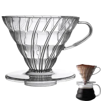 Produktbild von Einzeltassen-Filterkaffeemaschine aus Porzellan, langsames Brühen für unterwegs, ideal für Camping und Büro