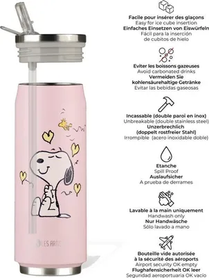 Image de Canette Isotherme Snoopy Double Paroi Isolante - Les Artistes