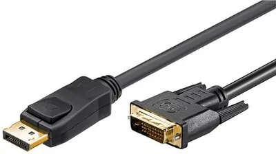 Image de 40X Goobay 51961 Câble adaptateur DisplayPort/DVI-D 1.2, 2 m, noir - DisplayPort mâle > DVI-D mâle Dual-Link (24+1 pin)