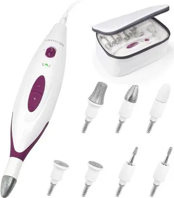 Immagine prodotto di Set per manicure e pedicure MEDISANA MP 815, 7 accessori, 2 velocità, bianco
