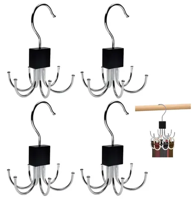 Riemhänger 4er-Set, 360° drehbar, 6 Antirutschhaken, Organizer