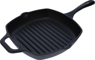 Obrázek produktu pro Victoria 38571 Grilovací pánev Induction Cast Iron 25x25cm, oheň, grilovací litina bez teflonu černá
