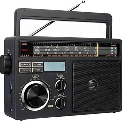 Obrázek produktu pro Ručně vyrobené tranzistorové rádio – AM/FM rádio na baterie – odolné proti povětrnostním vlivům a robustní