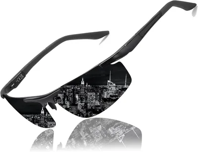 Produktbild von Sportsonnenbrille Herren, gepolarisiert, UV400 Schutz, ultraleichtes Al-Mg Metallgestell, für