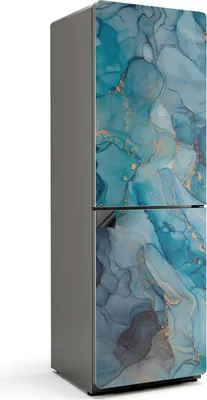 Zdjęcie produktu dla Abstrakcyjne fale i plamy - Magnetyczna osłona lodówki - Folia dekoracyjna magnetyczna do kuchni - Magnes na lodówkę deco - Samoprzylepna tablica magnetyczna - Folia magnetyczna na drzwi lodówki - 60x180 cm